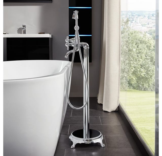 Home Deluxe - Design Standarmatur retro Wannenarmatur Badezimmer Retro Chrom
