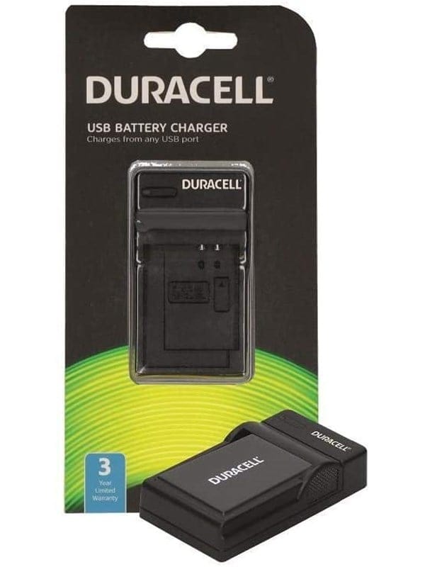 Duracell-Ladegerät DRN5925 mit USB-Kabel.