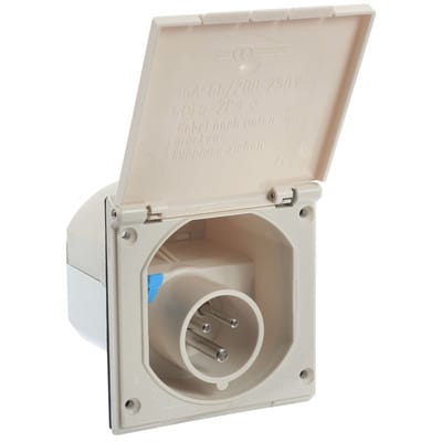 Cee Caravan-Einspeisungsstecker 3-polig weiß 230V 16A IP44