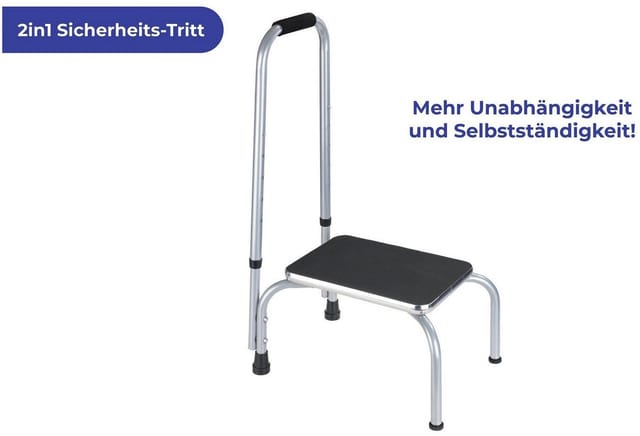 Trittstufe mit einstellbarem Haltegriff secura, max. 150 kg Wenko Wenko