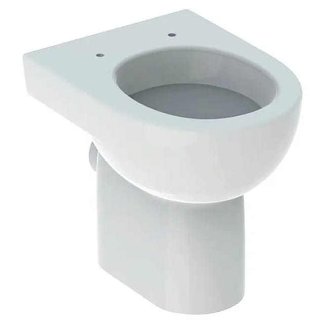Renova Stand-WC Flachspüler, Abgang horizontal, teilgeschlossene Form, Tiefe 47,5cm, Weiß - Geberit