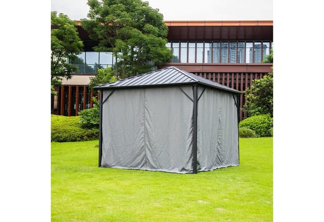 Home Deluxe - Pavillon azur - Vorhänge Vorhänge Seitenwand Verkleidung Gartenpavillon