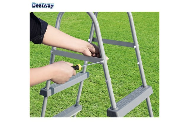 Poolleiter Bestway Schwimmbeckenleiter 84 cm Grau