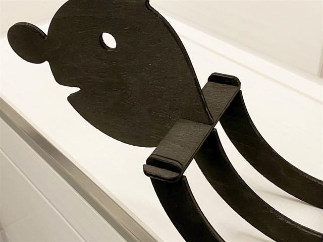 Toilettenpapierhalter Holz Schwarz Raupe Klopapierhalter Wand wc Rollenhalter Ersatzrollenhalter - Dandibo