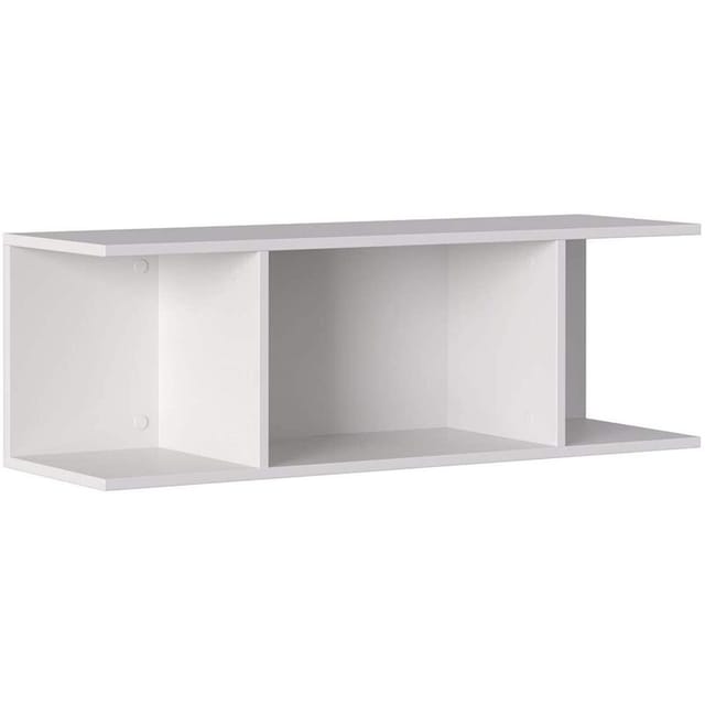 Abitare - Regal 100x30x33 cm mattweiß mit drei Fächern - Belgio