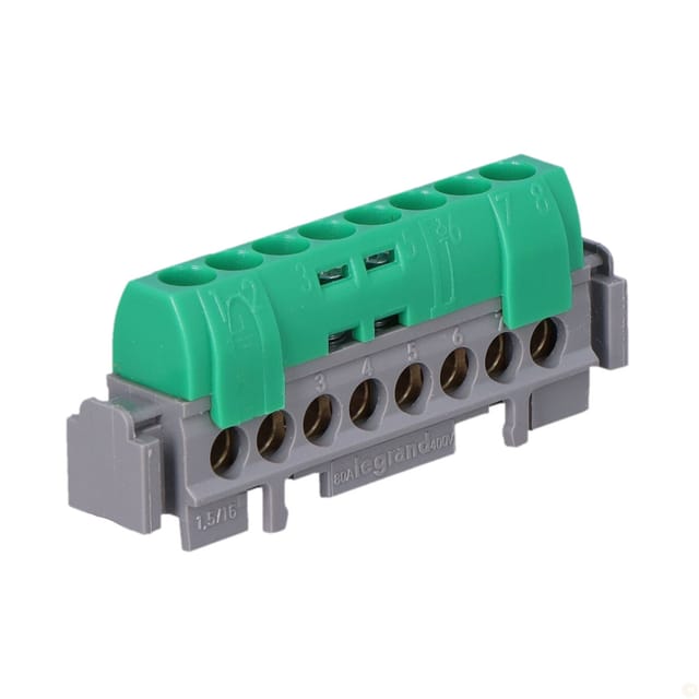 Legrand - 004832 - ip 2X-Verteilerklemmenblock - Erde - Grün - l 75 mm