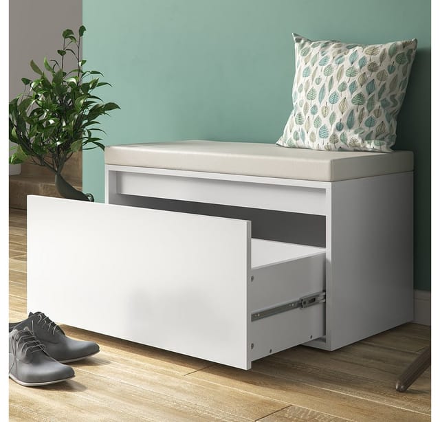 Vicco - Schuhbank Iker, Weiß, 80 x 45 cm