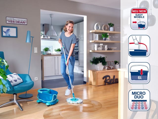 Reinigen - Wischmop-Set Clean Twist Disc Mop Ergo Mobile 52102 - Leifheit