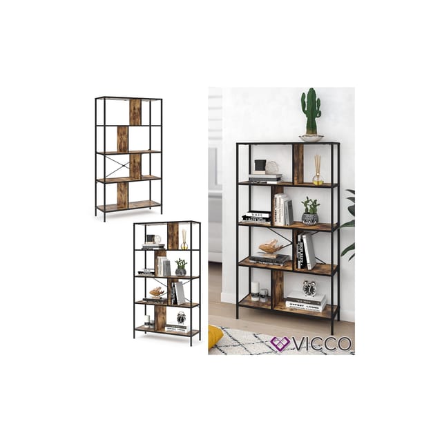 Bücherregal Fyrk, Antikholz, 80 x 146 cm, Vicco