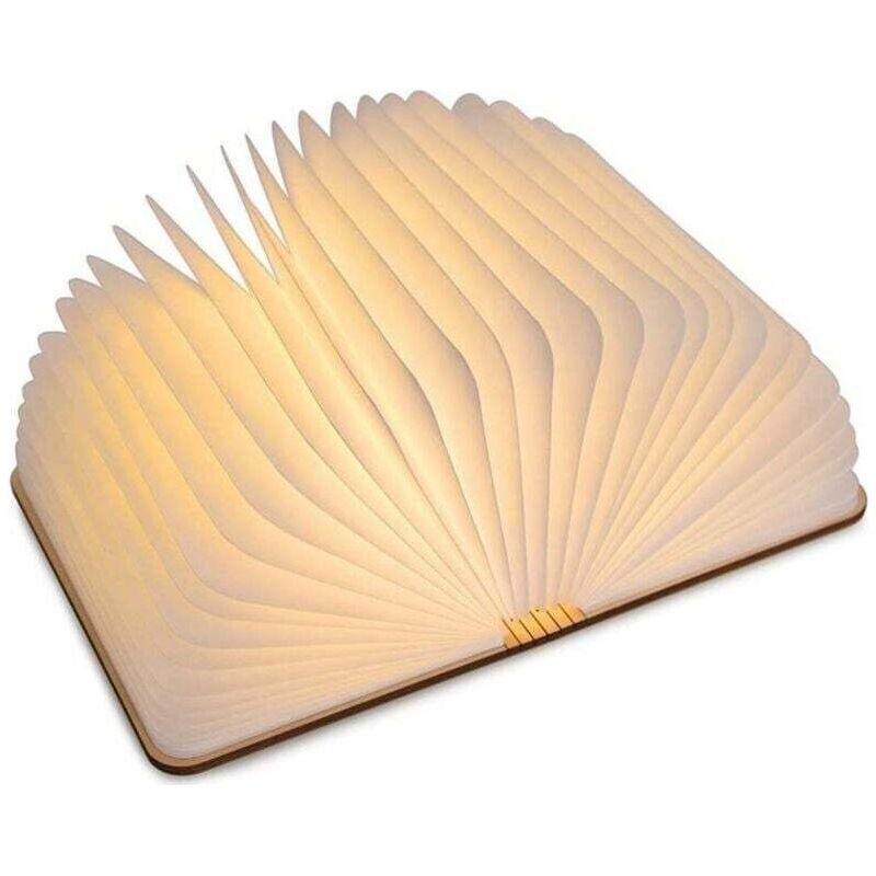 Buchförmiges Nachtlicht Für Schlafzimmer Oder Nachttisch, Drehbare Buchlampe, Weißer Ahorn, 1292,5 Cm, 5 Farben