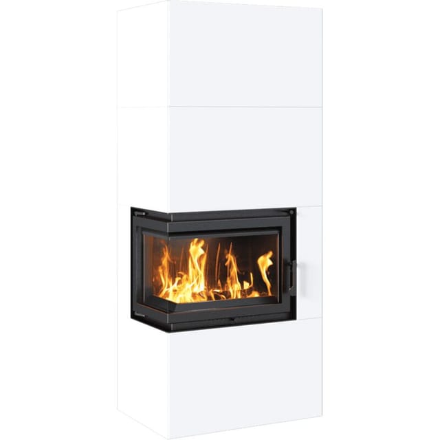 Kamineinsatz Simple Box 8 kW Ø 200 Bianco