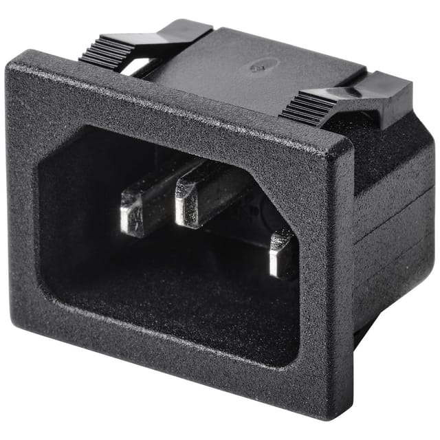 Tru Components - TC-10088384 Kaltgeräte-Steckverbinder C14 Stecker, Einbau vertikal Gesamtpolzahl: 3 1