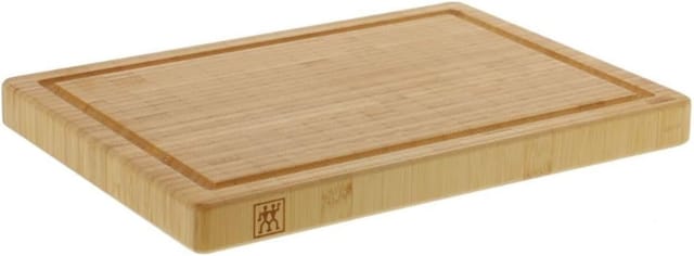 ZWILLING Schneidbrett aus massiven Bambusholz mit Saftrille, beidseitig nutzbar, mittel, 35 x 25,5 x 3 cm