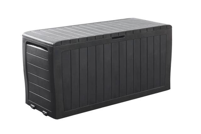 Marvel Plus Aufbewahrungsbox - 116.7x44.7x57cm - 270 Liter Fassungsvermögen - Kunststoff - Anthrazit - mit Rädern & Griffen - Keter