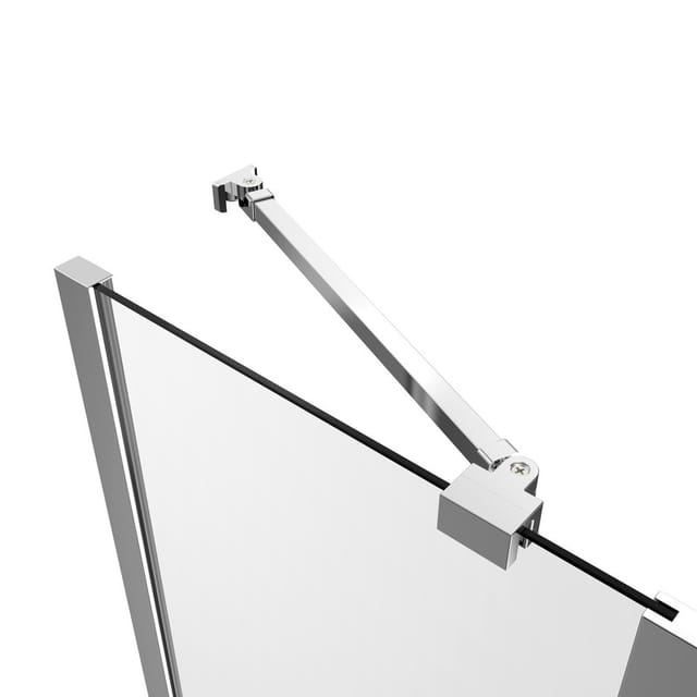 Boromal - Haltestange für Duschwand Dusche 56cm Stabilisator für Glasstärke 5/6/8mm
