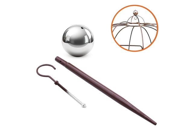 Spetebo - Metall Rosen Pavillon rostbraun - 270 cm - Stahl Rosenbogen Rankgitter Rankhilfe