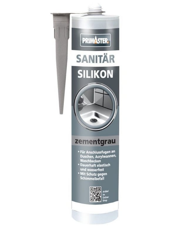 Sanitär Silikon zementgrau 310 ml Dichtstoff - Primaster