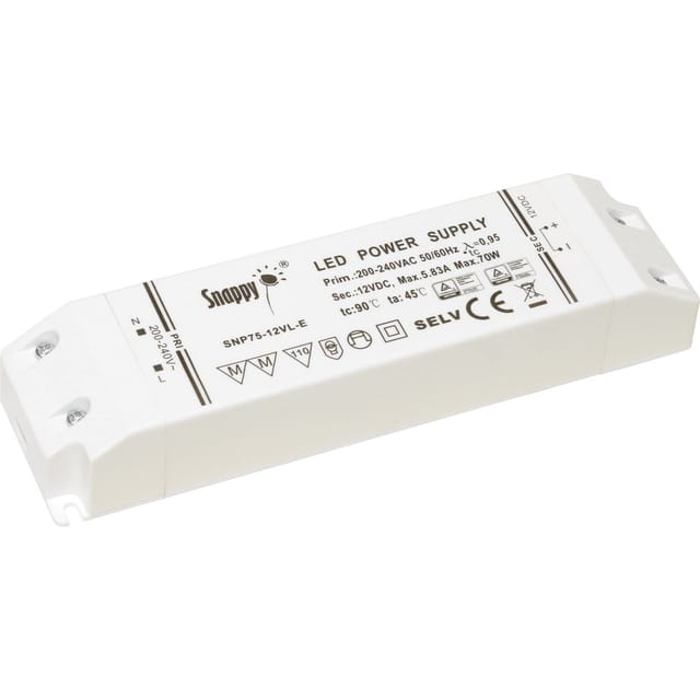 Dehner Elektronik - Snappy SNP75-12VL-E LED-Trafo Konstantspannung 75 w 0 - 5.83 a 12 v/dc nicht dimm