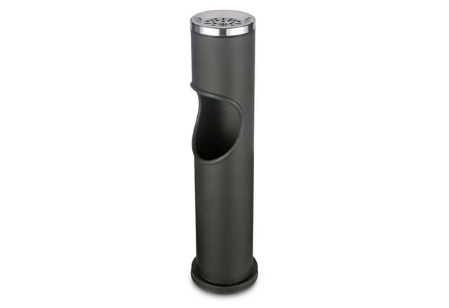 Metall Stand Aschenbecher schwarz - 47cm - Tisch Steh Ascher Müll Abfall Eimer