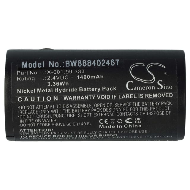 vhbw Akku kompatibel mit Heine S2Z (alte Handgriffe) Medizintechnik (1400mAh, 2,4V, NiMH)