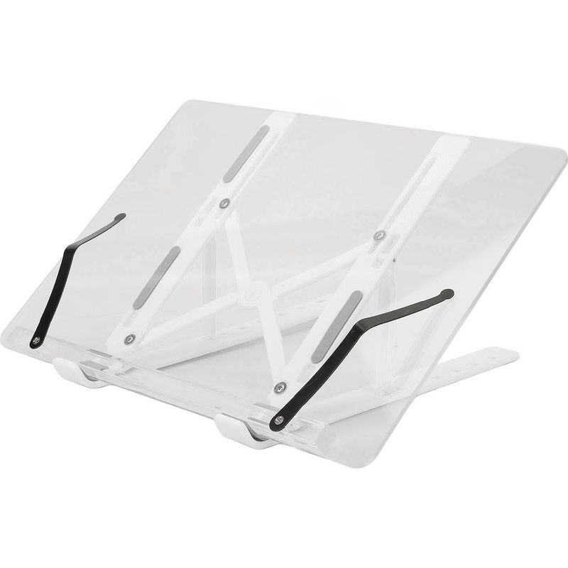 Klappbare Acryl-staffelei Für Bücher, Multifunktionaler, Verstellbarer Ständer Mit Seitenklammern, Ideal Für Senioren, Weiß.