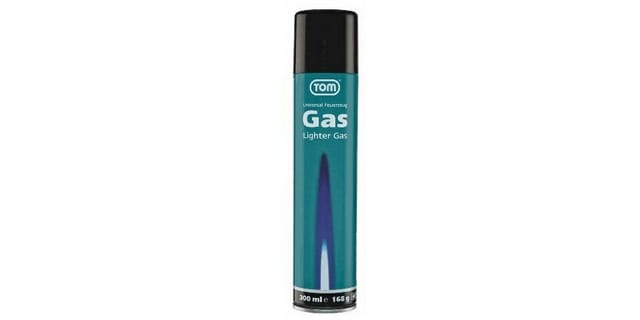 TOM - Universal Feuerzeuggas LG-300 - 300 ml Nachfüllgas Feuerzeug Gas Butangas