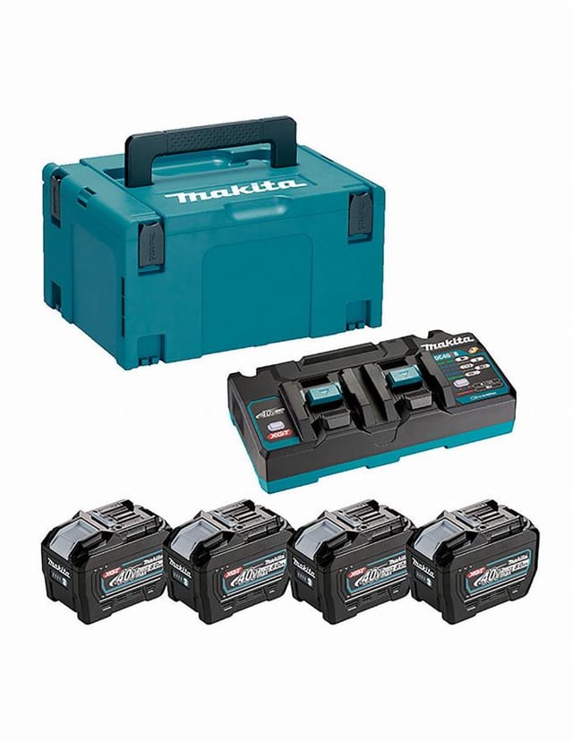 Makita - 40V Li-ion max Set mit 4 8,0Ah-Akkus - Ladegerät - Mbox - 191U42-2
