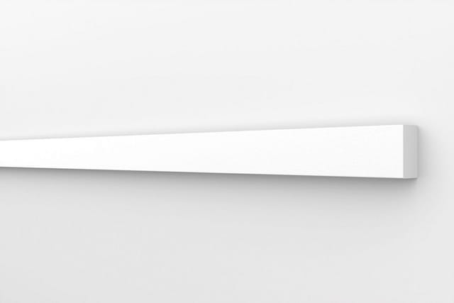 Heximo - Flachleisten Profil Stuckleisten Wandtäfelung Wand und Deckenrahmen aus xps Styropor: 1.7 Meter / 1 Leiste, HFL-1 - 13x25 mm