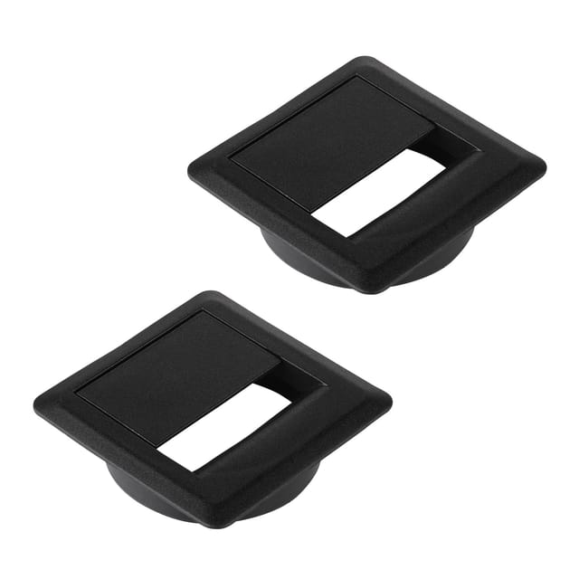 So-tech - 2 Stück cavo Kabeldurchlässe (70 x 70 mm, Höhe 18,3 mm, 60 mm Durchmesser, schwarz)
