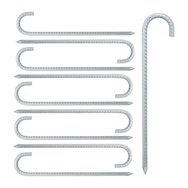 20 x Bodenanker, xl Zeltheringe, extra lang, stabile Erdanker Camping, Zeltzubehör, Stahl, Zeltheringe, 38,5 cm, silber