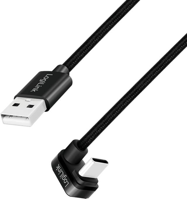 USB-Kabel usb 2.0 usb-c® Stecker, usb-a Stecker 1.00 m Schwarz CU0192 - Logilink
