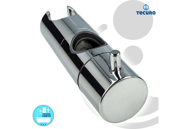 Tecuro - Design-Brausehalter für Wandstange ø 18 mm Kunststoff verchromt