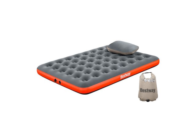 Doppelluftbett Roll & Relax mit Kissenpumpe 203 x 152 x 22 cm