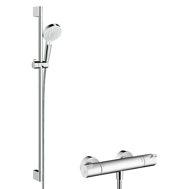 Hansgrohe - Brausenkombi Crometta Vario Ecostat 1001 CL/Unica 900mm, weiss chrom 27813400