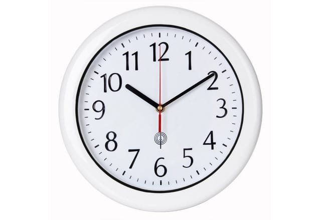 MONZANA® Wanduhr Funk Wasserdicht Groß 30cm Modern mit Batterien Küchenuhr Analog Zeitumstellung automatisch Haushalt Funkuhr Weiß
