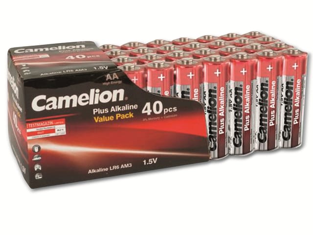 Camelion - Plus LR06 Mignon (AA)-Batterie Alkali-Mangan 1.5 v 40 St.
