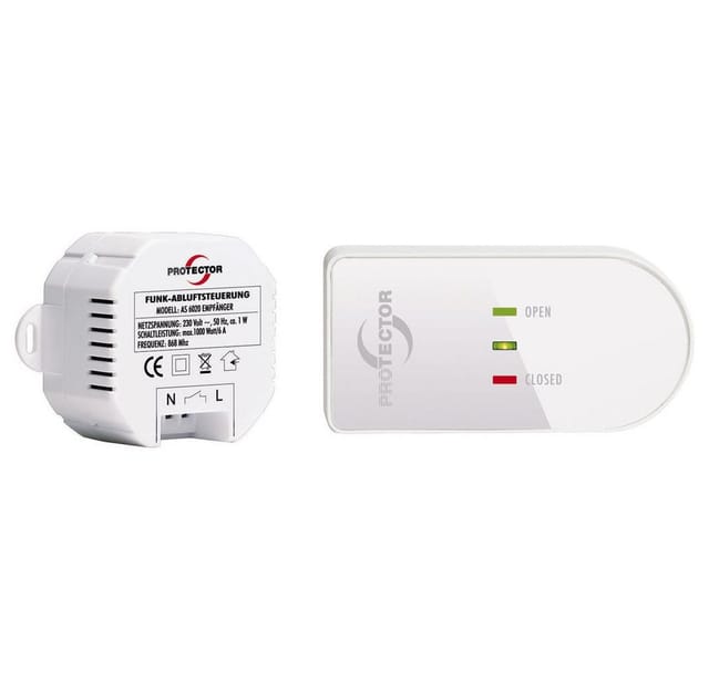 Protector - Funk-Abluftsteuerung as 6020.3 1000 w Weiß, Braun
