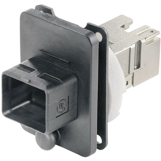 100007419 RJ45-Flanschset Variante 4 100007419 Kupplung, Einbau Pole: 8P8C Schwarz 1 s - Telegärtner