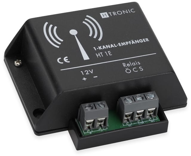 HT1E Funkempfänger 1-Kanal Frequenz 868.35 MHz 12 v/dc - H-tronic