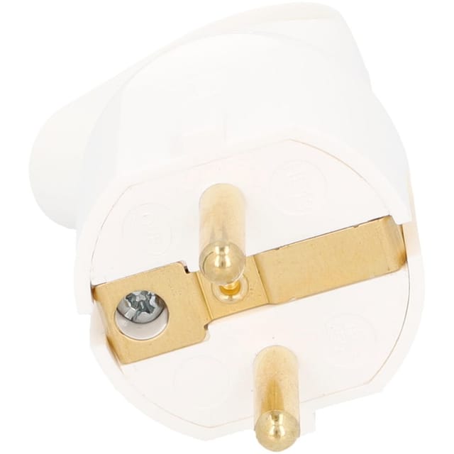 Legrand - Schutzkontakt-Stecker Knickschutz mit Ausziehhilfe weiß Stecker & Kupplungen