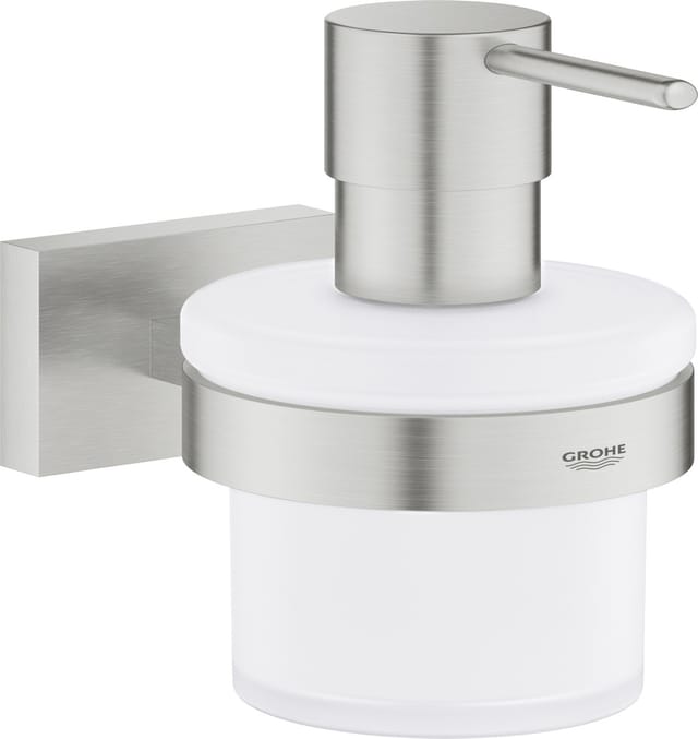 Grohe - QuickFix Start Cube - Seifenspender mit Halter, Glas/Supersteel 41098DC0