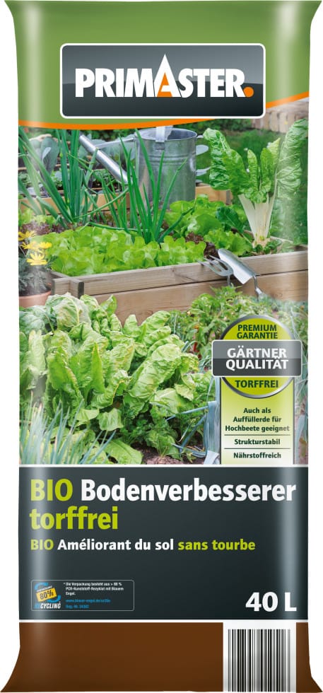 Primaster - Bio Bodenverbesserer und Komposterde 40 l torffrei Erde