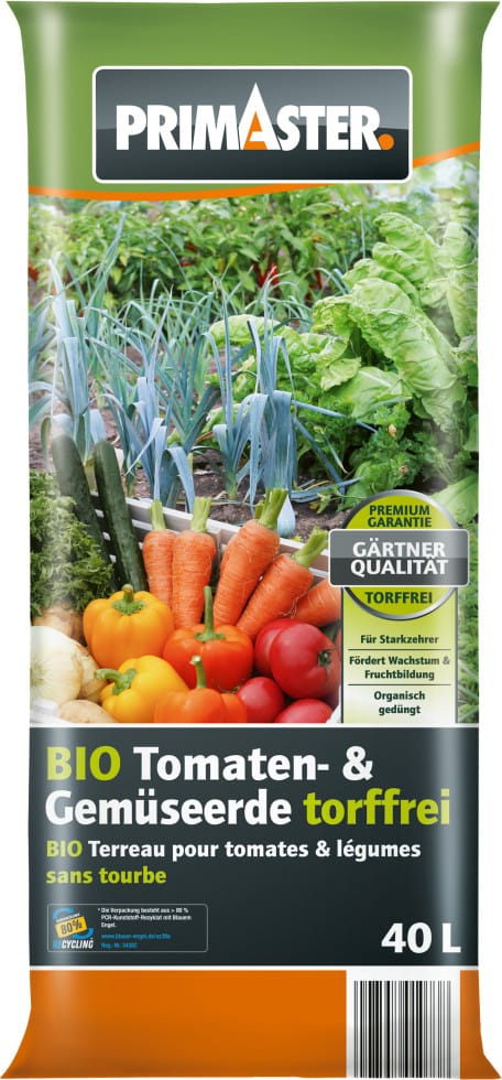 Bio Tomaten- & Gemüseerde 40 l torffrei Erde - Primaster