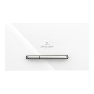 ViConnect - Betätigungsplatte M300, gebürsteter Edelstahl / Glass - Glossy White 922160RE - Villeroy&boch