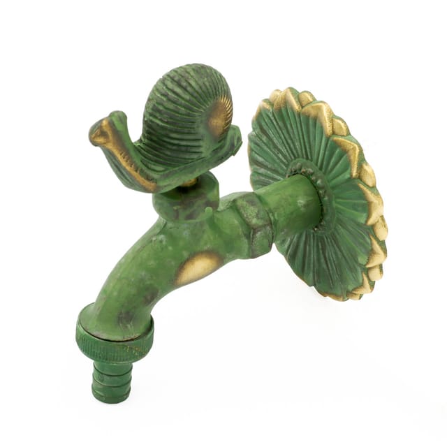 Colnk - Nostalgie Auslaufventil Schnecke 1/2 Zoll Patiniertes Messing