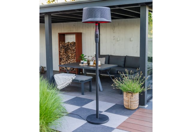 Sunred - Stand-Infrarot-Heizstrahler Artix Moderna Ultra Standing Black 2000 Watt