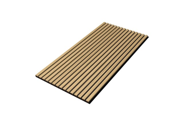 Akustik-Wandpaneel 4er Set Vang 120x60 cm Eichenoptik, dunkel [NEU.HOLZ]