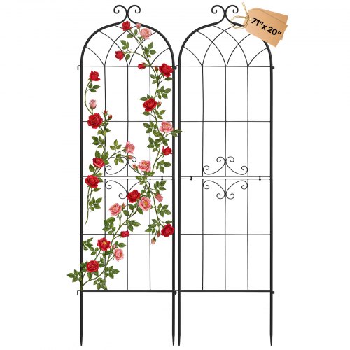 Rankgitter, 180x52,5 Cm 2er-pack, Metall Rankhilfe Mit Pulverbeschichteter Oberfläche & Verriegelungsmechanismus, Kletterhilfe, Garten Spalier, Pflanzengitter Für Blumen, Gemüse & Rosen