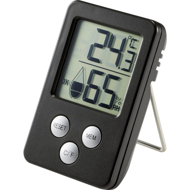 Thermo-/Hygrometer Schwarz E0130
