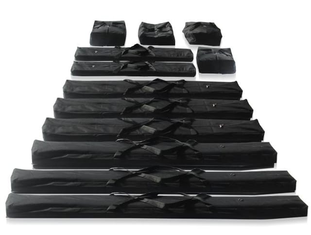 PROFIZELT24 Taschenset -Taschen Zelt- Gestängetaschen 8 m für PREMIUM Zelte für Pavillon Partyzelt - 11 Stück Tragetaschen Transporttaschen